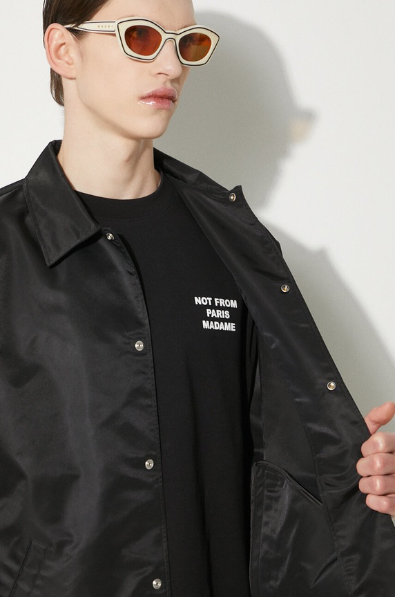 Πουκάμισο μπουφάν Drôle de Monsieur La Veste Slogan PERM.JT183.PA014.BL