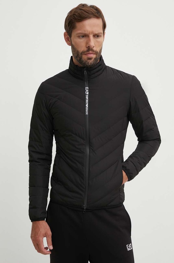 EA7 Emporio Armani kurtka puchowa bez kaptura czarny PNE1Z.8NPB13.1200