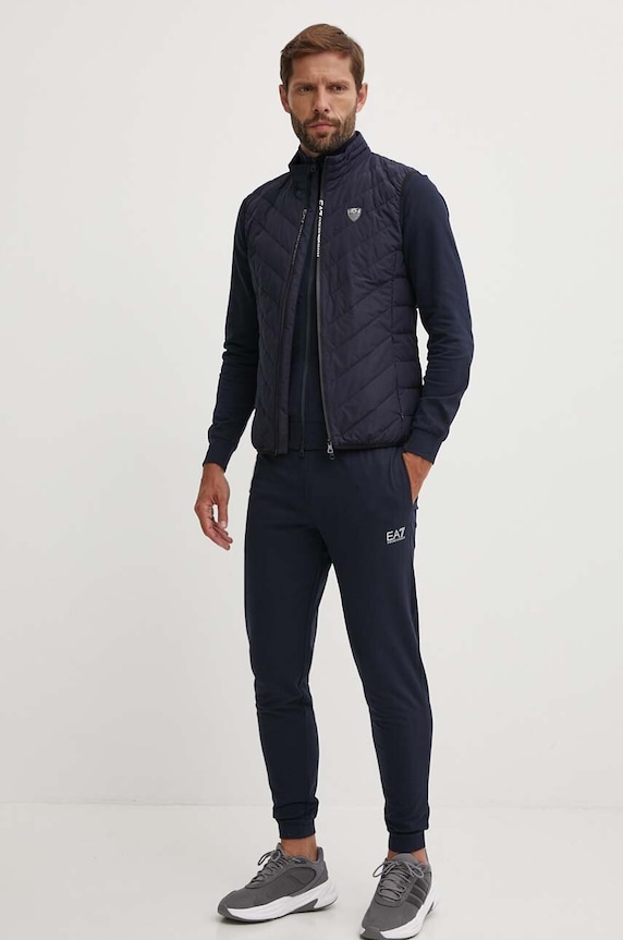 Пухова безрукавка EA7 Emporio Armani PNE1Z.8NPQ02.1562 темно-синій AW24