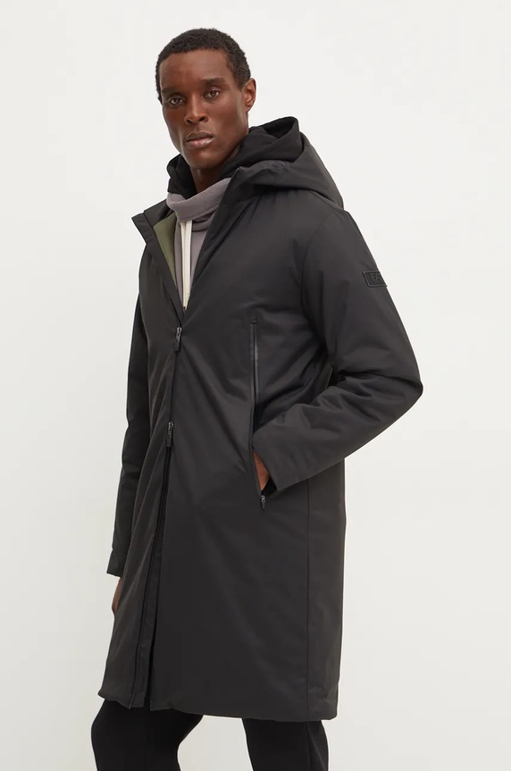 EA7 Emporio Armani rövid kabát szigetelt fekete PNEDZ.6DPK01.1200