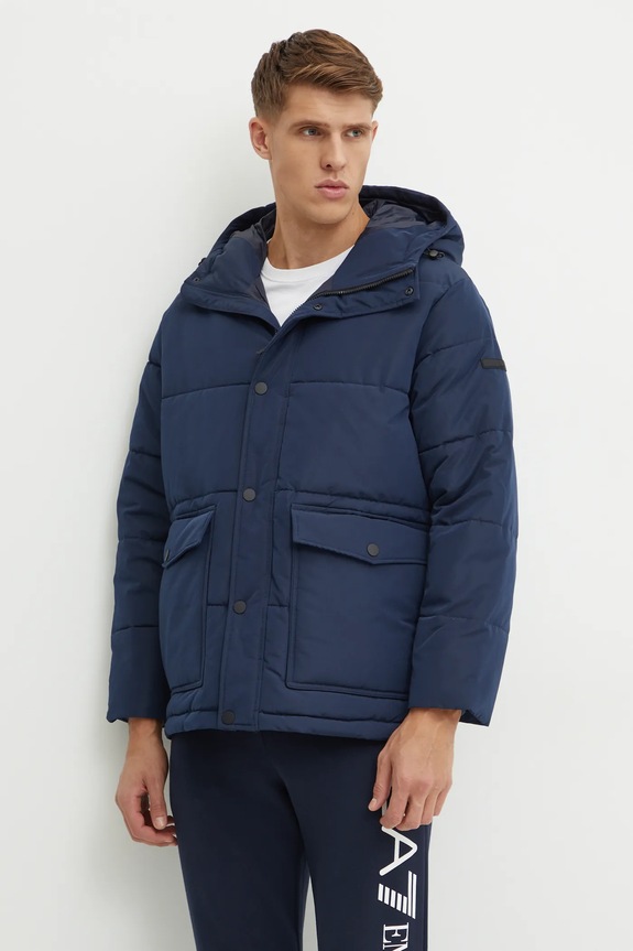 Bunda EA7 Emporio Armani s podšívkou námořnická modř PN8AZ.6DPB65.1562