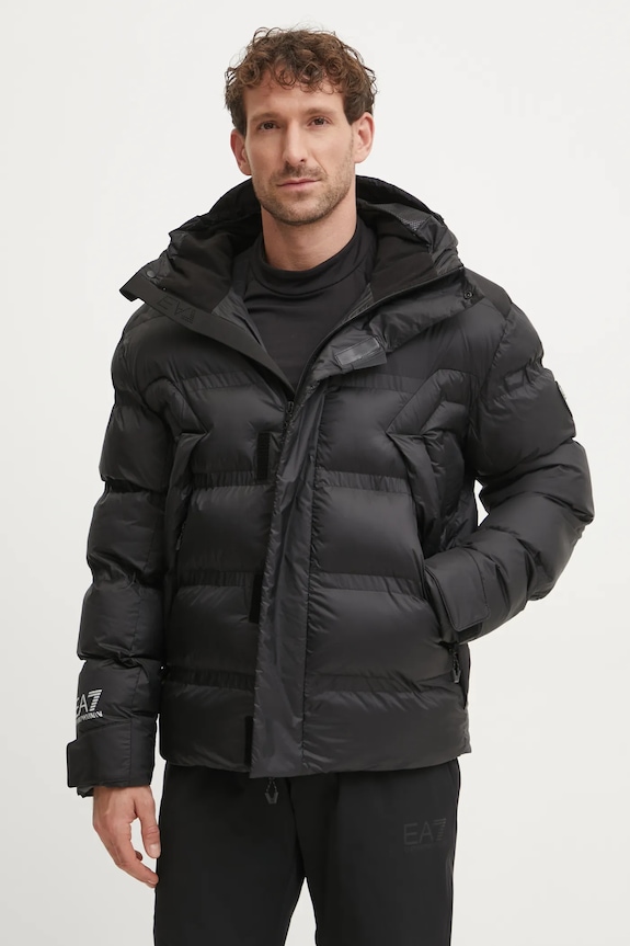 EA7 Emporio Armani kurtka narciarska Cortina Eco-Down sporty zimowe czarny PNHUZ.6DPG06.1200