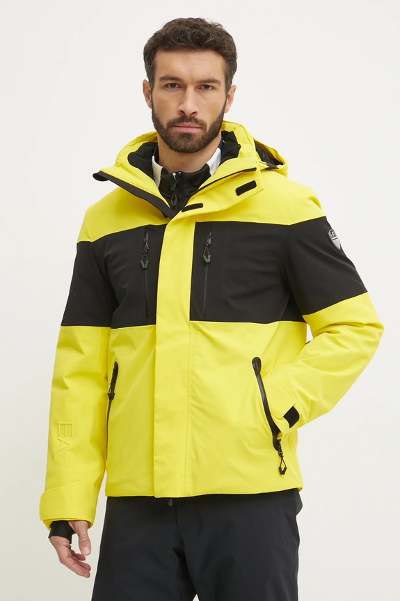 Skijaška jakna EA7 Emporio Armani Kitzbuhel Colorblock Protectum zimski sportovi zlatna PNCJZ.6DPG07.1637