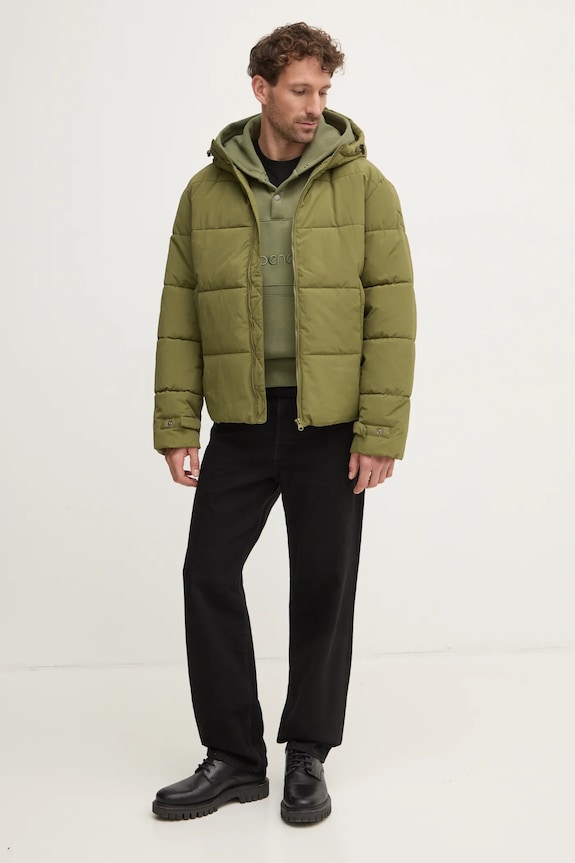 United Colors of Benetton geaca 2IARUN05O verde NC24