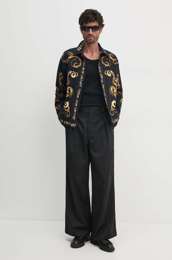 Džínová bunda Versace Jeans Couture 77GAS40P.ES125LO1 černá AW24