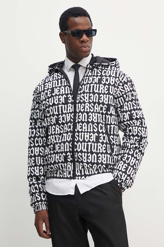 Dvostrana jakna Versace Jeans Couture za prijelazno razdoblje crna 77GAUD16.CQD53