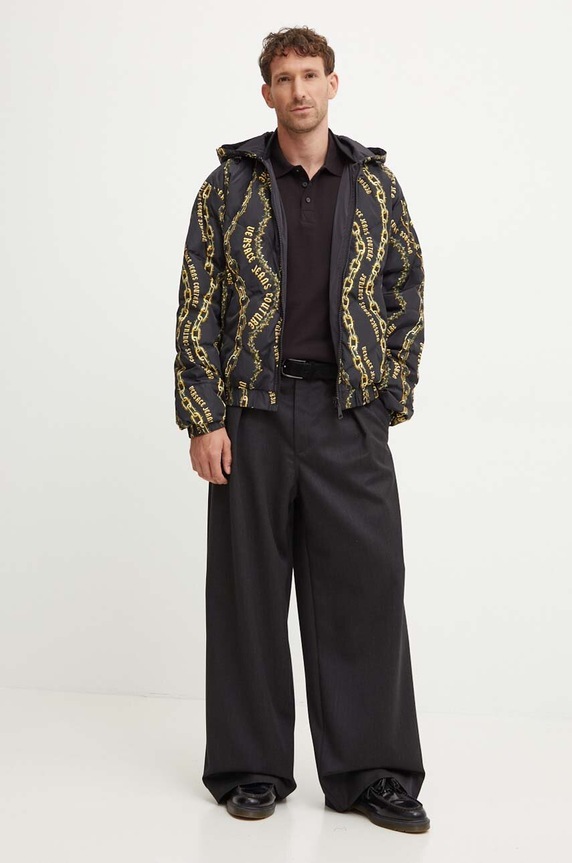 Versace Jeans Couture geaca de puf cu doua fete 77GAUD17.CQD56 negru AW24