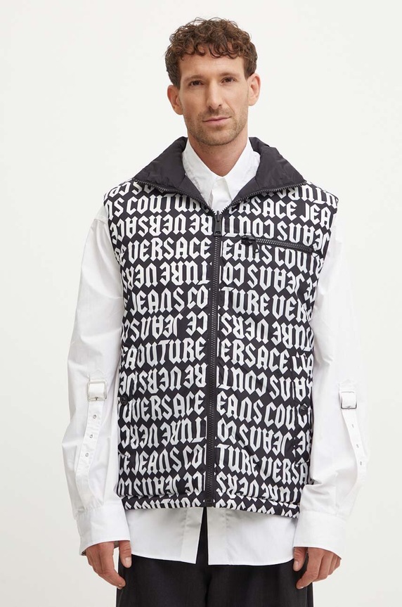 Obojstranná páperová vesta Versace Jeans Couture čierna 77GAP421.CQD53