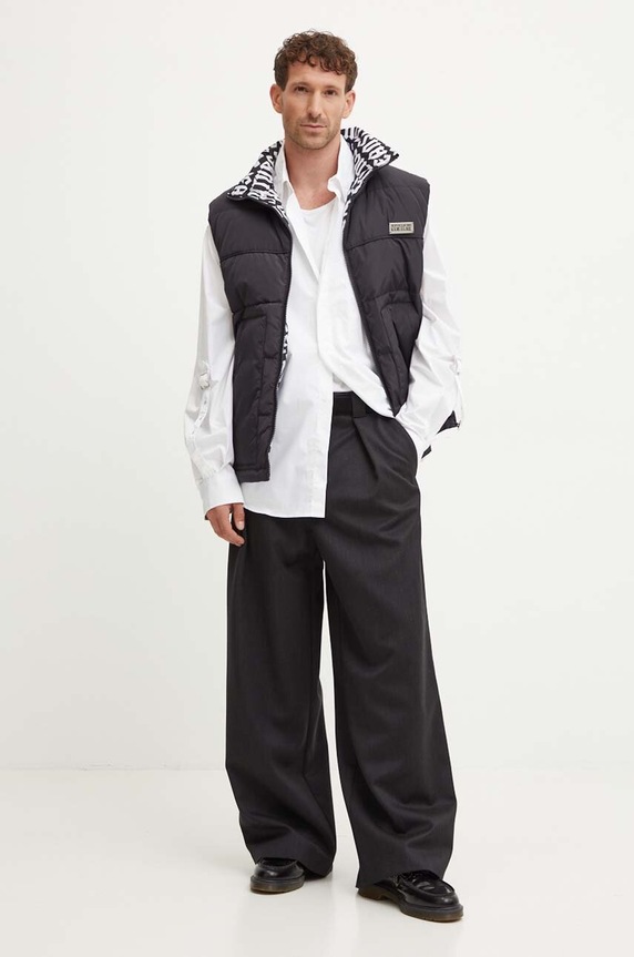 Obojstranná páperová vesta Versace Jeans Couture 77GAP421.CQD53 čierna