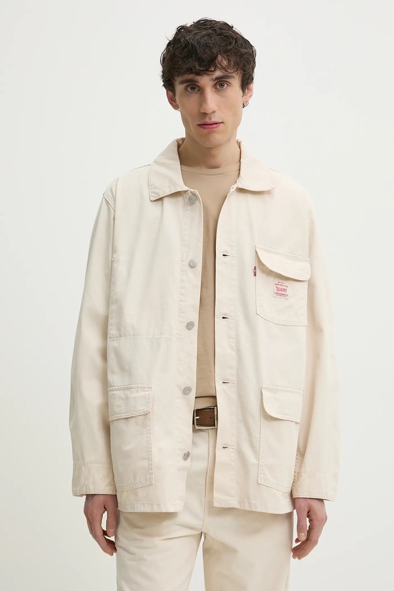 Levi's kurtka jeansowa bez kaptura beżowy A0744