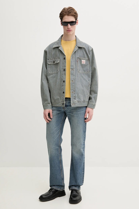 Levi's kurtka bawełniana A4820 niebieski SS25