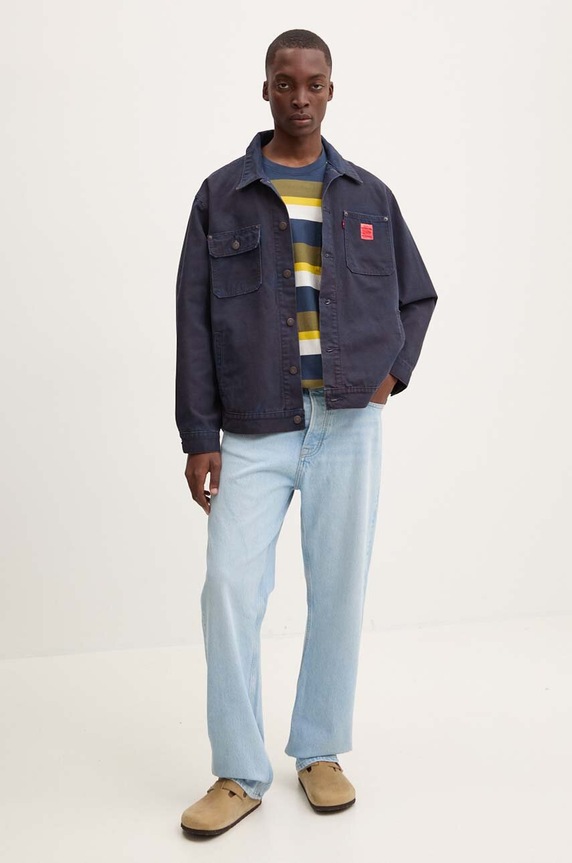 Levi's kurtka bawełniana A4820 granatowy SS25