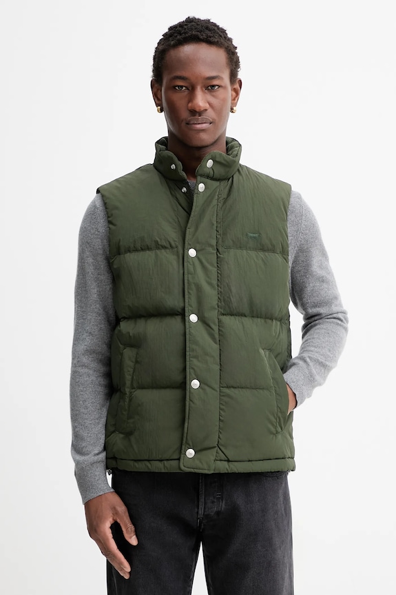 Levi's bezrękawnik puchowy bez kaptura zielony A8556
