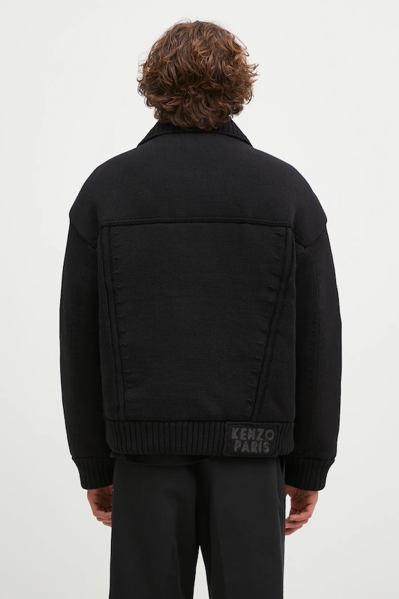 Abbigliamento Kenzo giacca Knitted Down Jacket FE65OU1419NC.99 nero