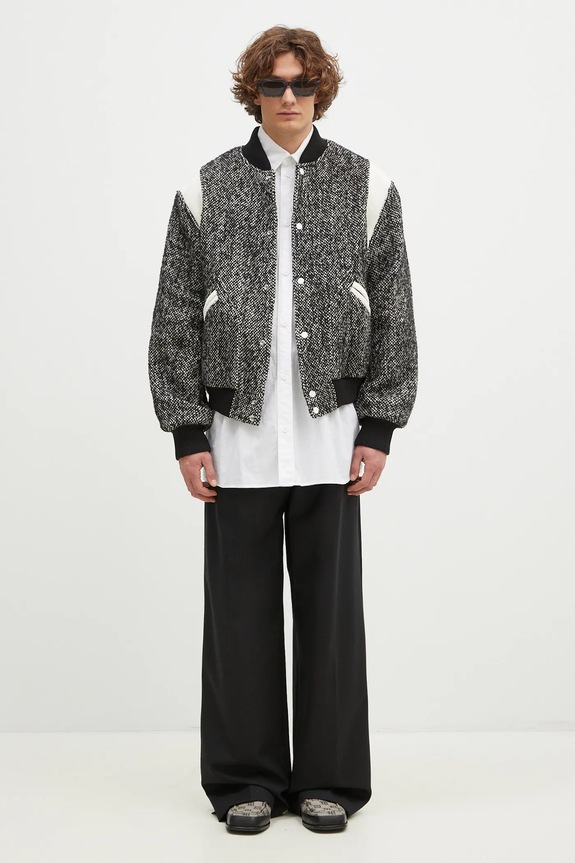 Kenzo kurtka bomber z domieszką wełny Wool Varsity Jacket FE65BL1489OX.99