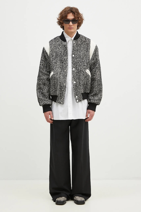 Kenzo kurtka bomber z domieszką wełny Wool Varsity Jacket FE65BL1489OX.99