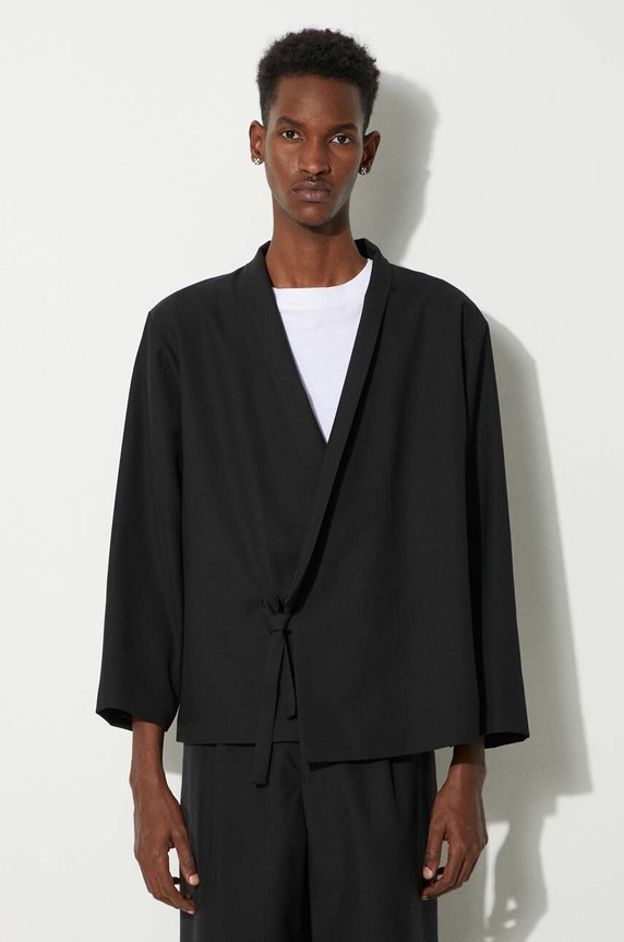 Kenzo wool blazer Kimono Jacket without lining black FE65VE1409RE.99