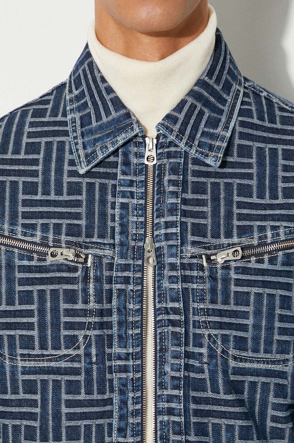 Джинсова куртка Kenzo Trucker Denim Jacket Weave FE65DV3106J2.DD