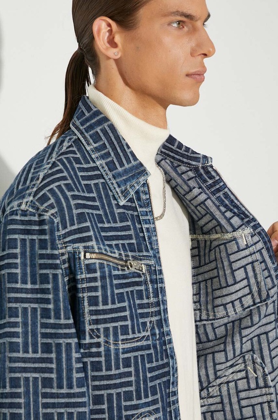 Джинсова куртка Kenzo Trucker Denim Jacket Weave FE65DV3106J2.DD