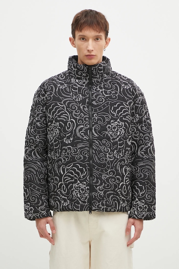 Kenzo kurtka Star Tiger Down Jacket bez kaptura czarny FE65OU1439NN.99