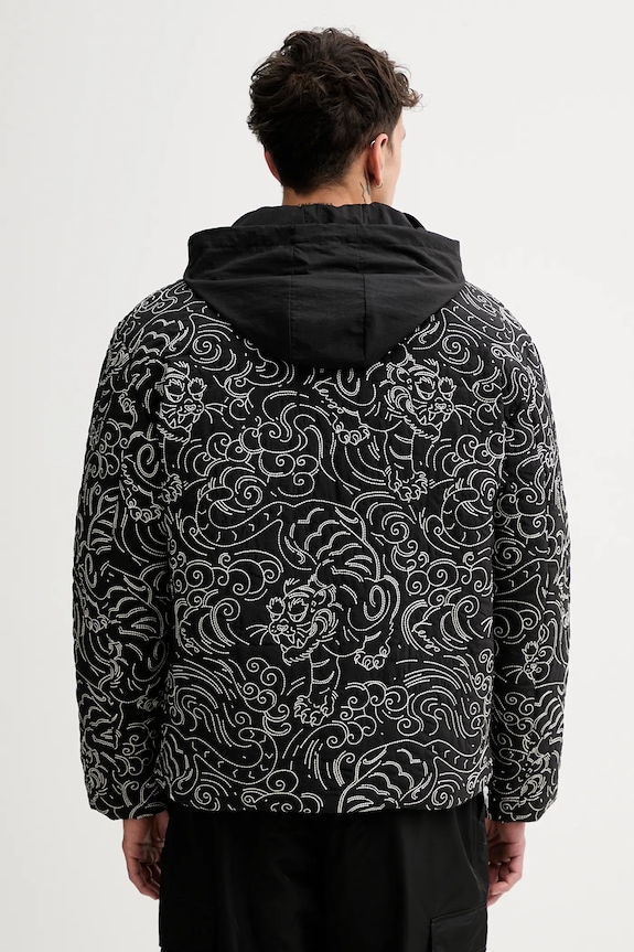 Odzież Kenzo kurtka Star Tiger Down Jacket FE65OU1439NN.99 czarny