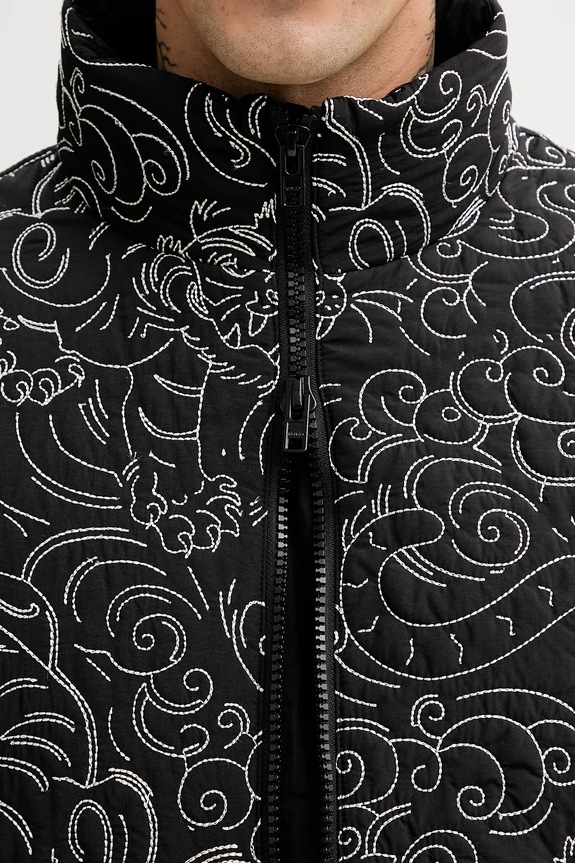Kenzo kurtka Star Tiger Down Jacket FE65OU1439NN.99 czarny