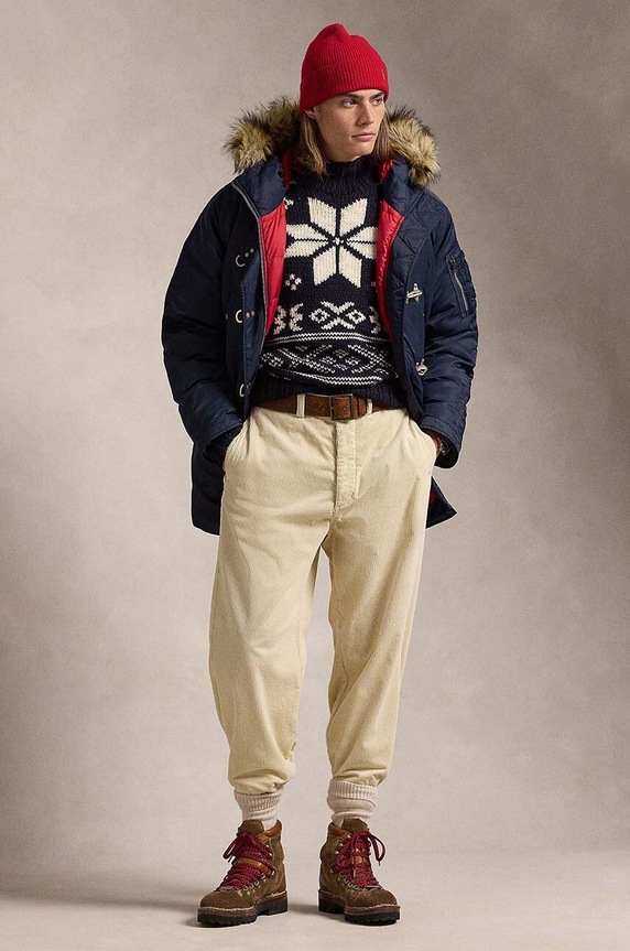 Oblečení Péřová bunda Polo Ralph Lauren 710949233 námořnická modř
