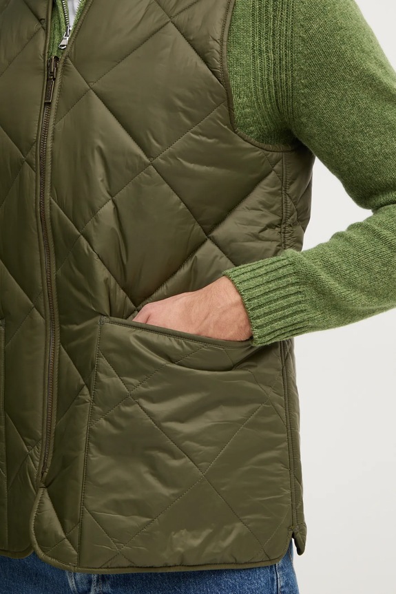 Barbour gilet reversibile Large Box Quilted Liner MLI0057 verde