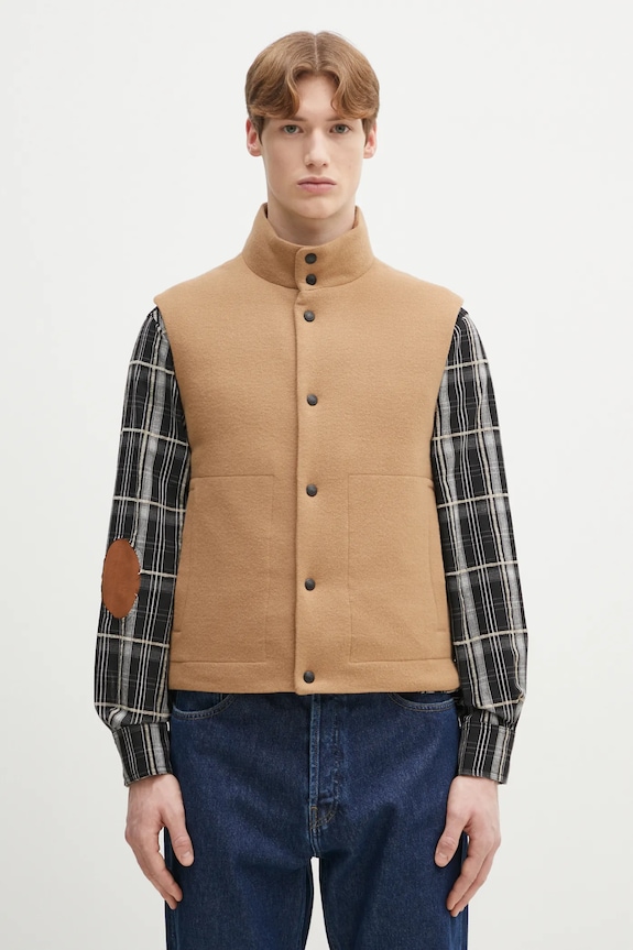 Пухова безрукавка Paul Smith з підкладкою коричневий M1R.058Z.N02472