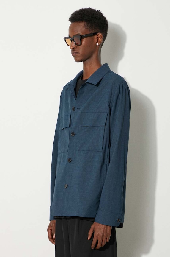 Paul Smith gyapjú ingkabát türkiz M1R.703Y.M02212