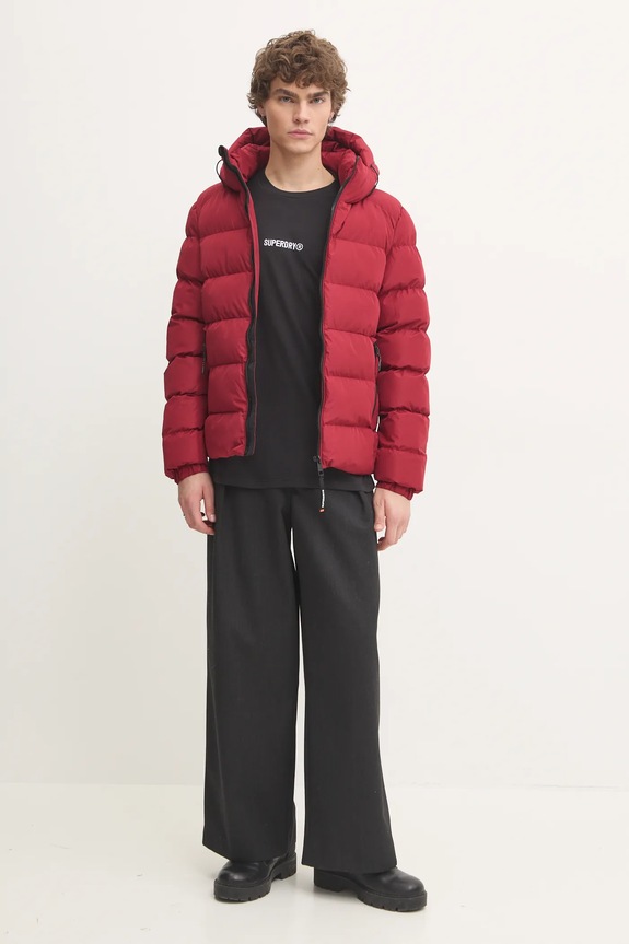 Bunda Superdry M5011905A.Z6Q burgundské AW24