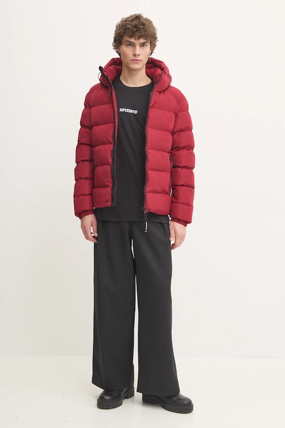 Bunda Superdry M5011905A.Z6Q burgundské AW24