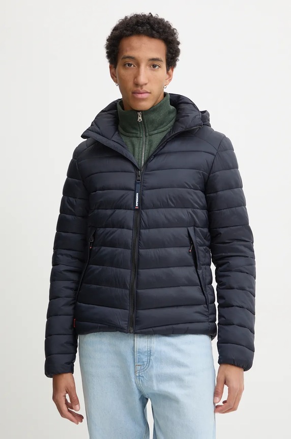 Bunda Superdry přechodné námořnická modř M5011906A.98T