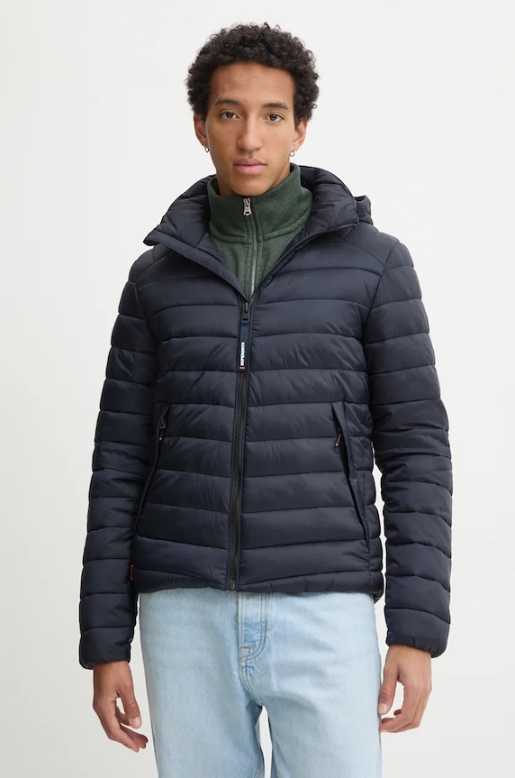 Bunda Superdry přechodné námořnická modř M5011906A.98T