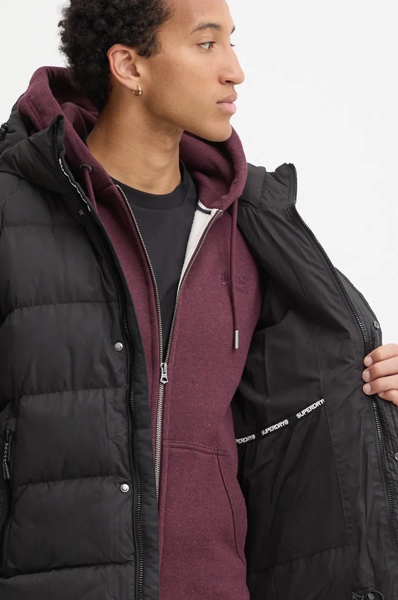 Superdry rövid kabát M5011907A.02A fekete