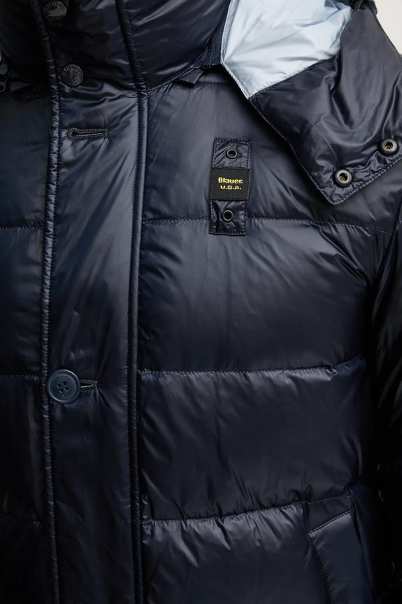 Péřová bunda Blauer 24WBLUK03027 námořnická modř