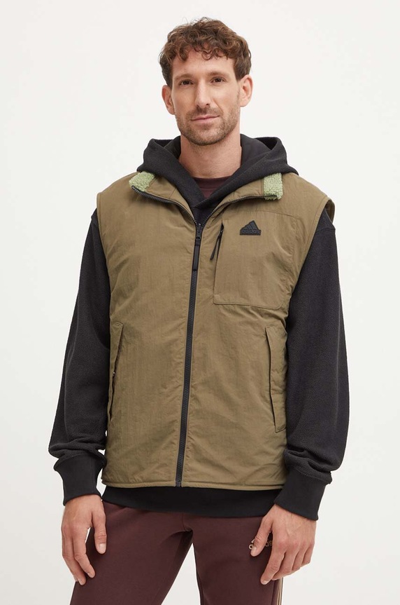 Dvostrani prsluk adidas City Escape Planet friendly zelena IZ4659