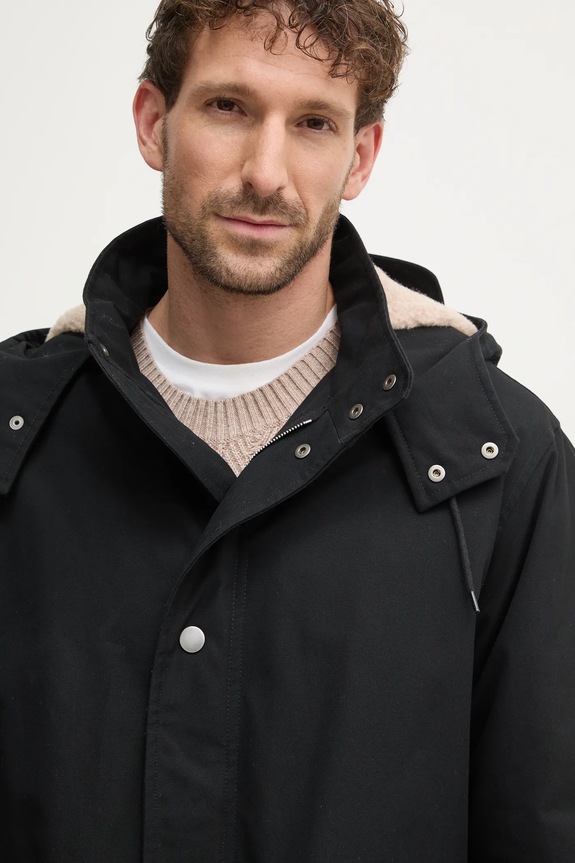 A.P.C. kurtka parka antonin czarny COHCJ.M30202