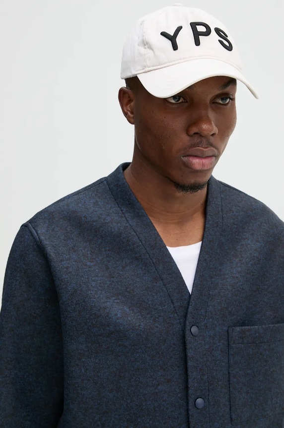Bunda s příměsí vlny A.P.C. veste aurelien námořnická modř PSAFU.H22200