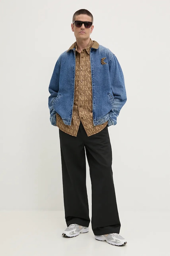 Rifľová bunda Karl Kani 60770005 modrá AW24