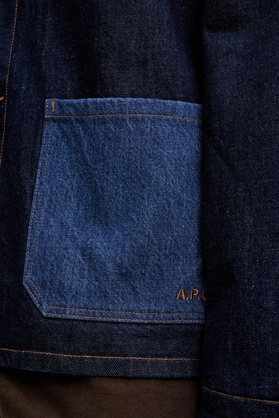 A.P.C. kurtka jeansowa Veste Anthonin COHDM.M02967.IAL granatowy