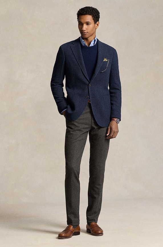 Clothing Polo Ralph Lauren blazer Broken Herringbone 715952597 navy
