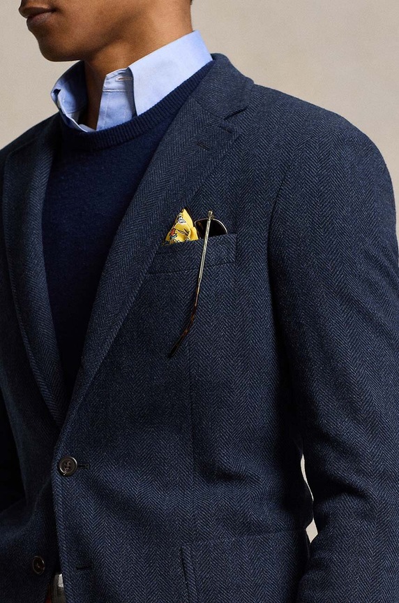 Polo Ralph Lauren blazer Broken Herringbone navy 715952597