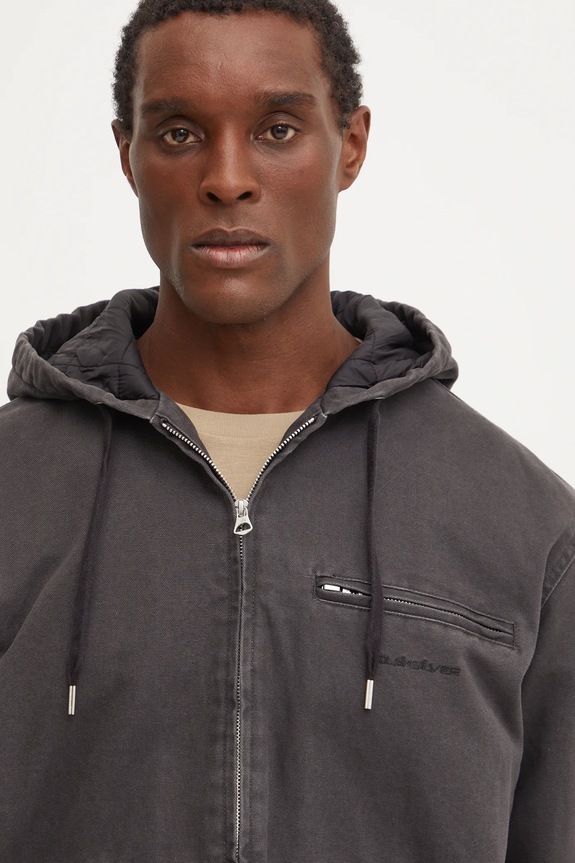 Bunda Quiksilver Straight Out Hood Jacket šedá EQYJK04099