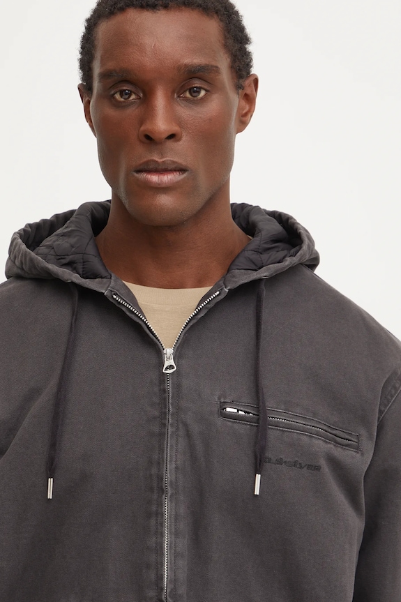 Bunda Quiksilver Straight Out Hood Jacket šedá EQYJK04099