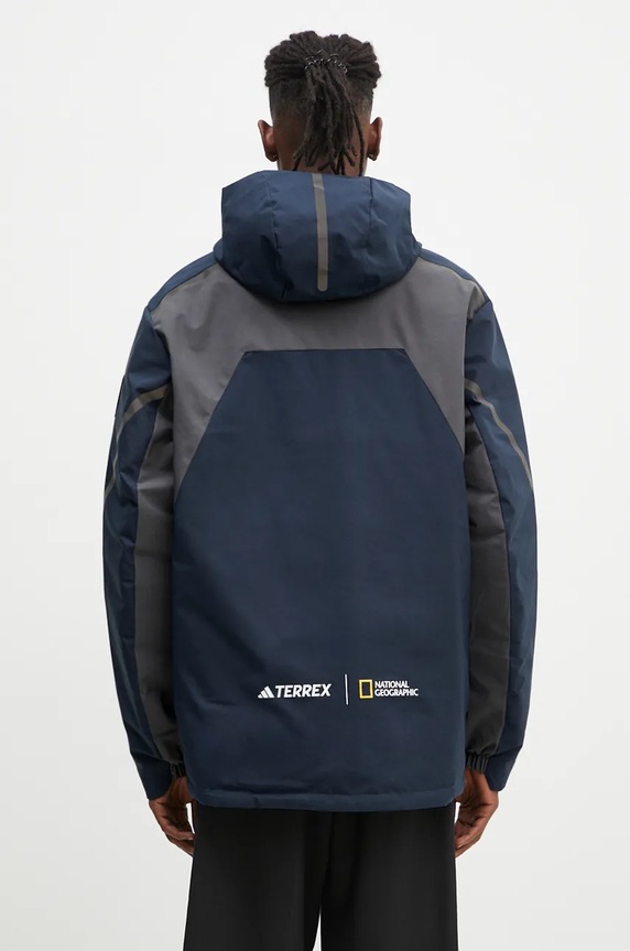 Dvostrana pernata jakna adidas National Geographic Coldrdy Jacket IX7953 plava