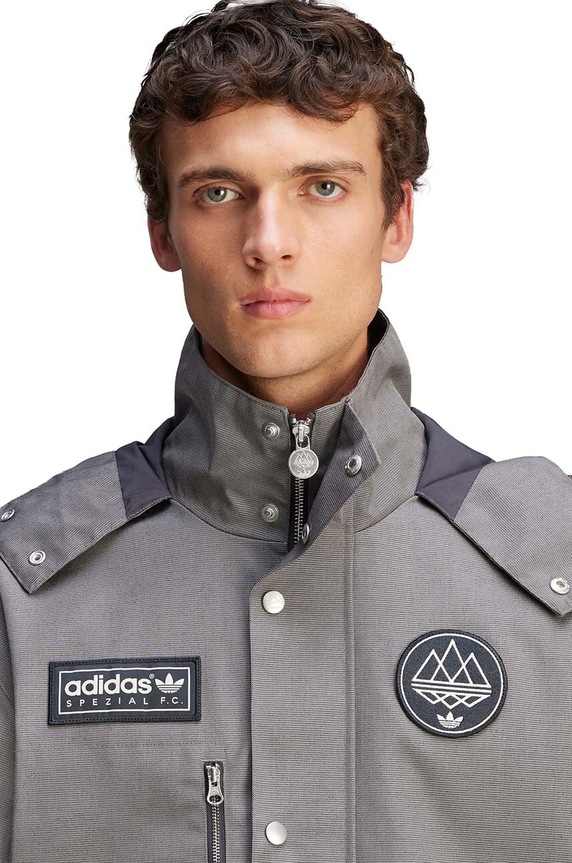 Clothing adidas Originals jacket Spezial F.C. Anorak JE6074 gray
