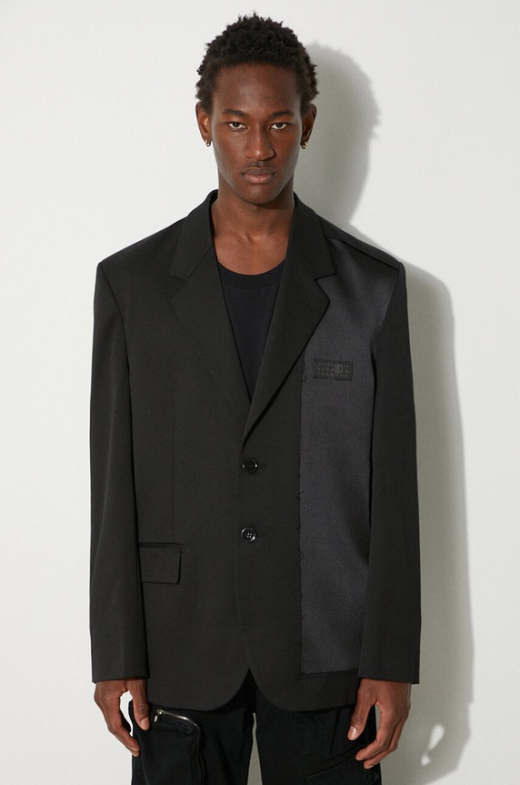 MM6 Maison Margiela wool blend blazer with lining black SH0BN0009.S47848