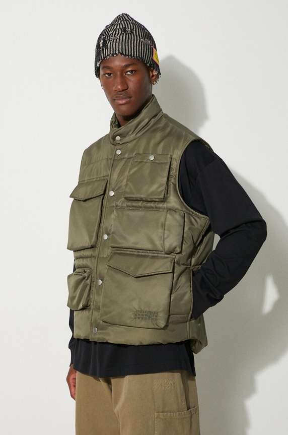 Odzież MM6 Maison Margiela bezrękawnik SH0FB0005.S53984 zielony