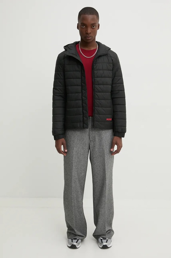 Μπουφάν HUGO 50518785 μαύρο AW24